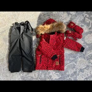 Mini Rodini Kids unisex winter  parka + pants REIMA 104-110 4-5Y VERY GOOD!! 
